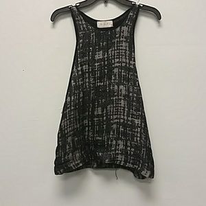 A.L.C. Black & Silver Sleeveless Top Size XS